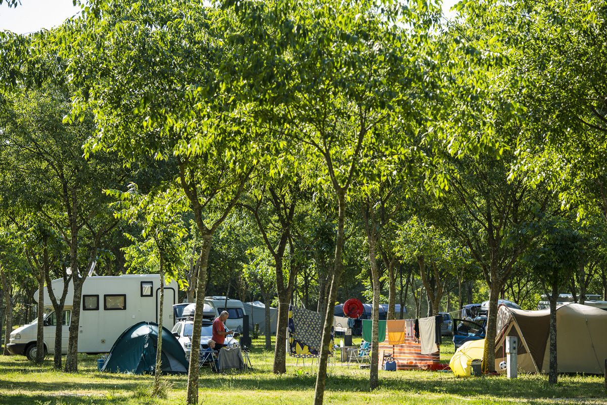 Stellplätze des Campingplatzes