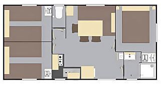 Plan de mobil-home Club House à la location en Ardèche